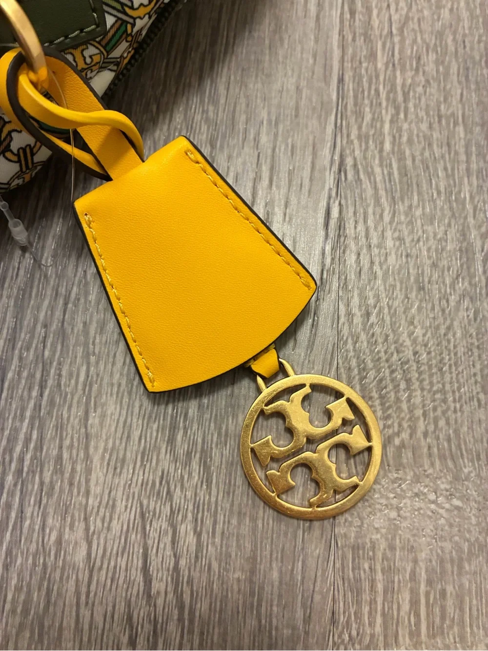 Tory Burch Printed Small Zip Backpack Yellow Green Gemini Medallion